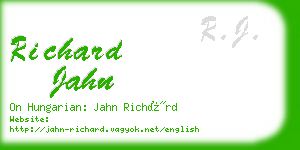 richard jahn business card